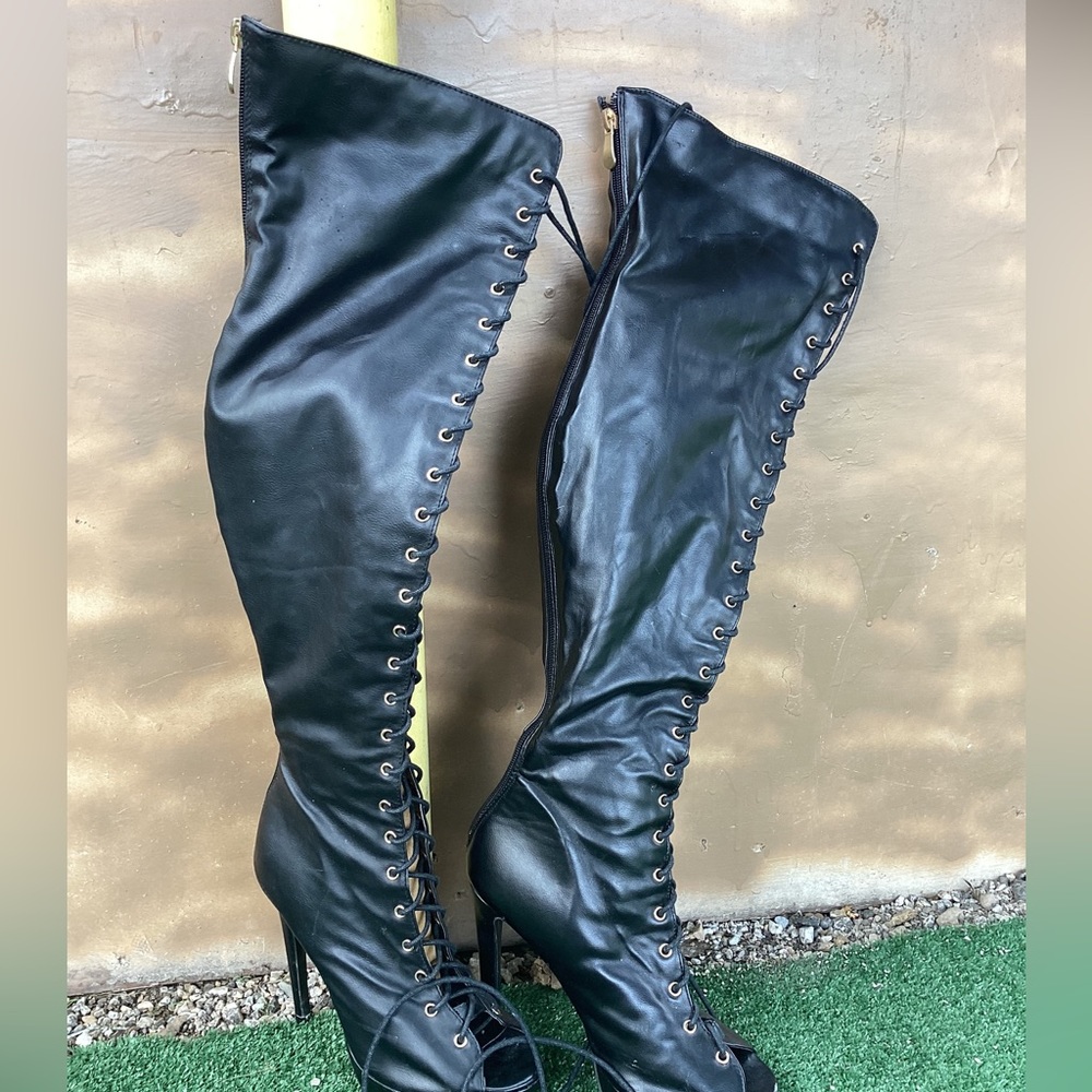 Faux leather Heel Boots